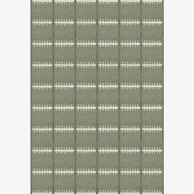 Nordic Nest Layered Lilly wool carpet Green 180x270 cm