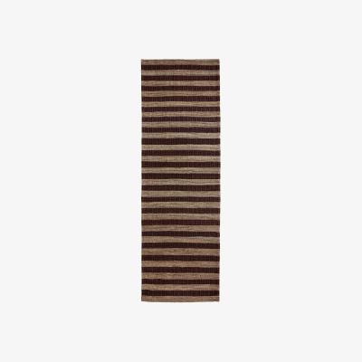 Nordic Nest House Doctor Block rug brown-natural 90x300 cm