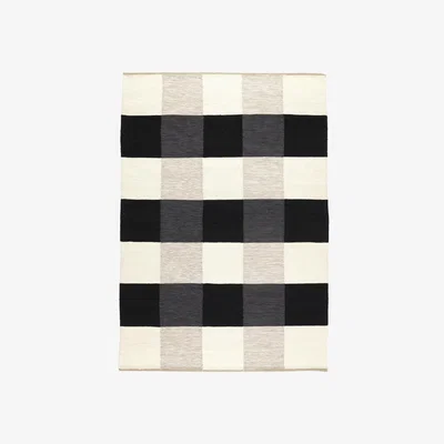 Nordic Nest Kateha Night and Day handwoven rug 170x240 cm black & white