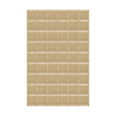 Nordic Nest Layered Lilly wool carpet Mustard. 250x350 cm
