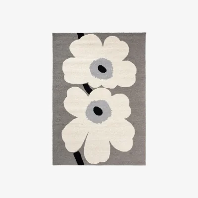 Nordic Nest Marimekko Unikko anniversary outdoor rug Grey 160x230 cm