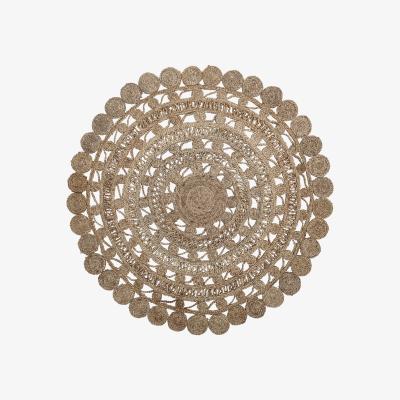 Nordic Nest Bloomingville rug jute Ø 120 cm Natural