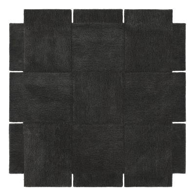 Nordic Nest Basket rug, dark grey 180x180 cm