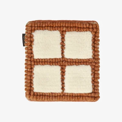 Nordic Nest Scandi Living Matt sample Pasture wool rug Natural white-rust