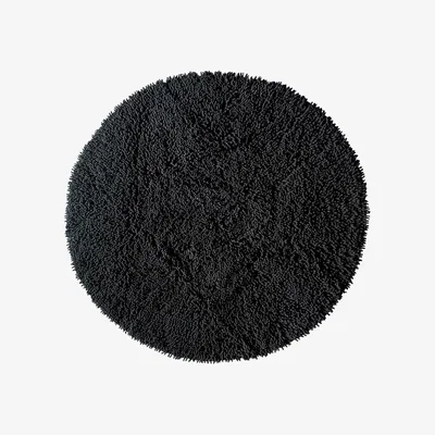 Nordic Nest Etol Design Rasta round rug Ø120 cm Black