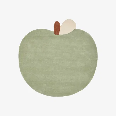 Nordic Nest Ferm Living Apple tufted rug Tea Green 110x110 cm