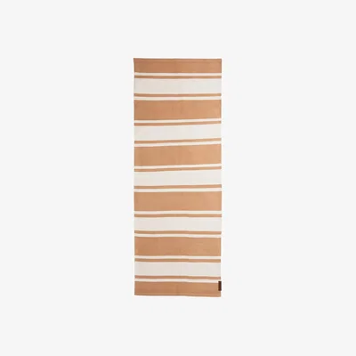 Nordic Nest Lexington Organic Striped Cotton entrace rug 70x130 cm Beige-white