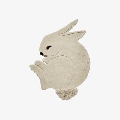 Nordic Nest Ferm Living Rabbit tufted rug Off-white 88x120 cm