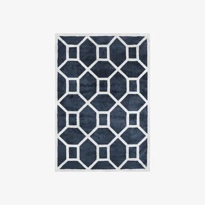 Nordic Nest Viskos entrance rug , 200x320 cm midnight blue (blue)