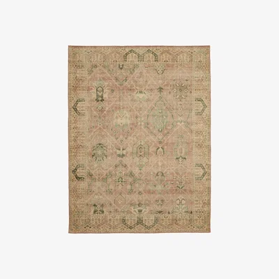 OKA OKA, Elsdon Rug - Washed Rose, Rugs, Cotton/Wool, Persian