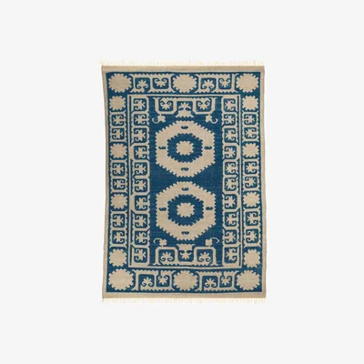 OKA OKA, Chelak Wool Rug, Small - Indigo, Rugs, Wool, Geometric