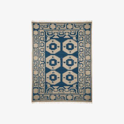 OKA OKA, Chelak Wool Rug, Large - Indigo, Rugs, Cotton/Wool, Geometric