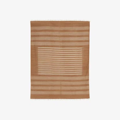 OKA OKA, Symbology Rug - Aged Terracotta, Rugs, Cotton, Striped