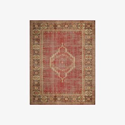 OKA Chartwell Rug, Aged Finish - Red