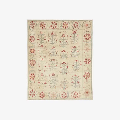 OKA OKA, Banaras Silk Rug 305x244cm - Natural/Apricot, Rug