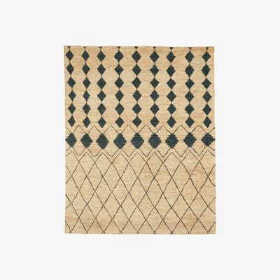 OKA OKA, Hooghly Rug - Ecru/Charcoal, Rugs, Jute, Geometric