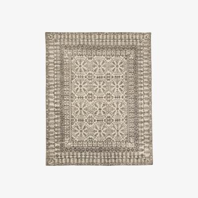OKA Ely Rug - Granite/Lead White