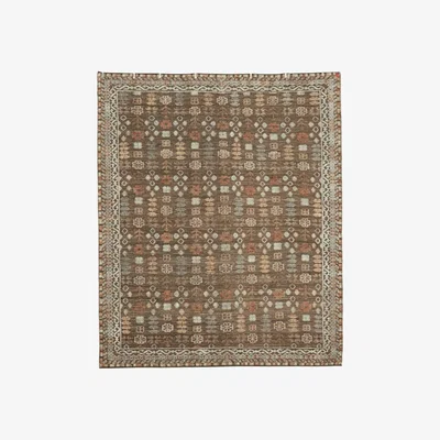 OKA OKA, Katrasi Rug - Mole Brown, Rugs, Cotton/Jute/Wool, Geometric
