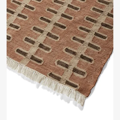 OKA OKA, Sycamore Indoor/Outdoor Rug 244x305cm - Aged Terracotta, Rugs, Recycled Material, Geometric