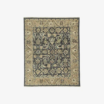 OKA OKA, Ephrussi Rug - Perfect Navy, Rugs, Cotton/Wool, Floral/Persian/Rustic
