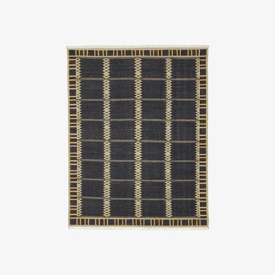 OKA OKA, Alarik Rug - Indigo, Rugs, Cotton, Geometric/Persian/Rustic