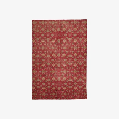 OKA OKA, Shalimar Rug, Small - Antiqued Red, Rugs, Cotton/Wool, Floral