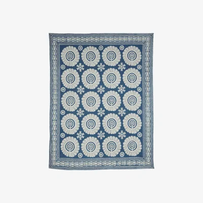 OKA Cimkent Large Handwoven Rug, Blue - Pale Blue