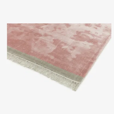 Olivia's Asiatic Carpets Elgin Hand Woven Rug Pink/ Silver Border - 200 x 290cm