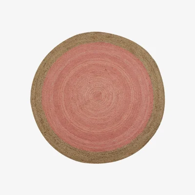 Olivia's Native Home Rug Milano Soft Jute Pink / Pale Pink / Large, Round