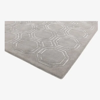Olivia's Asiatic Carpets Nexus Hand Tufted Rug Octagon Silver - 200 x 290cm