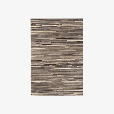 Olivia's Asiatic Carpets Gaucho Hand Sewn Rug Dark Grey Stripe - 120 x 170cm