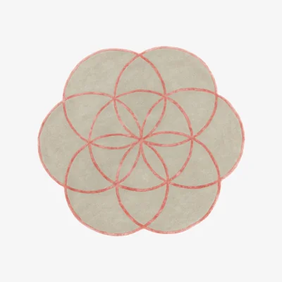 Olivia's Asiatic Carpets Lotus Hand Tufted Rug Pink - 200 x 200cm