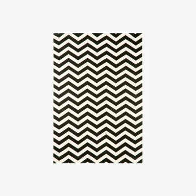 Olivia's Asiatic Carpets Onix Hand Woven and Printed Rug Zig Zag Mono - 120 x 170cm