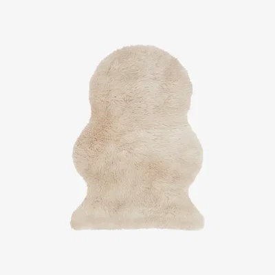 Olivia's Asiatic Carpets Auckland Faux Sheepskin Machine Woven Rug Honey - 70 x 140cm