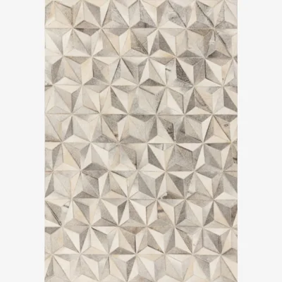 Olivia's Asiatic Carpets Gaucho Hand Sewn Rug Facet Grey - 160 x 230cm