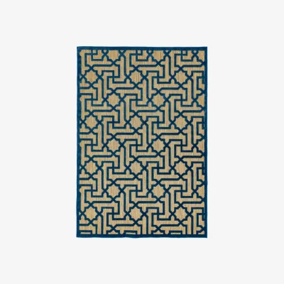 Olivia's Asiatic Carpets Plaza Machine Woven Rug Navy - 152 x 230cm