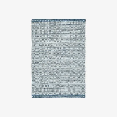 Olivia's Asiatic Carpets Knox Reversible Wool Dhurry Hand Woven Dhurry Rug Blue - 200 x 290cm