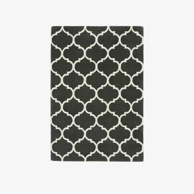 Olivia's Asiatic Carpets Albany Handtufted Rug Ogee Charcoal - 160 x 230cm