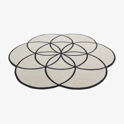 Olivia's Asiatic Carpets Lotus Hand Tufted Rug Black - 200 x 200cm