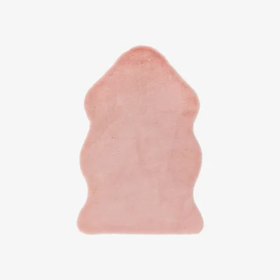 Olivia's Asiatic Carpets Willow faux Fur knitted Rug Pink - 150 x 170cm