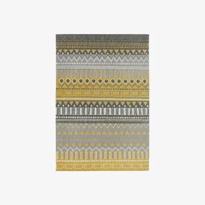 Olivia's Asiatic Carpets Onix Hand Woven and Printed Rug Tribal Mix Yellow - 160 x 230cm