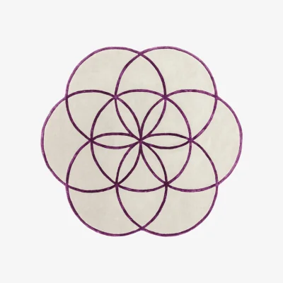 Olivia's Asiatic Carpets Lotus Hand Tufted Rug Purple - 200 x 200cm