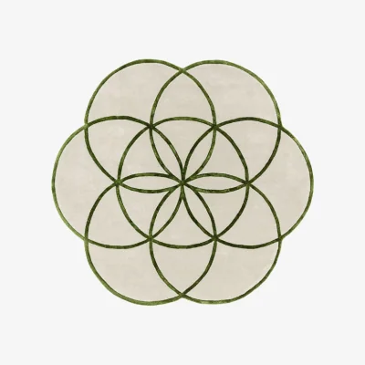 Olivia's Asiatic Carpets Lotus Hand Tufted Rug Green - 200 x 200cm