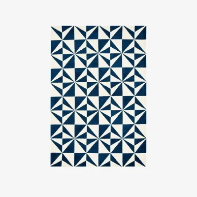 Olivia's Asiatic Carpets Arlo Machine Knitted Rug Mosaic Denim - 100 x 150cm