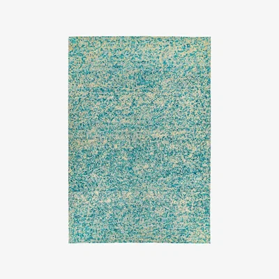 Olivia's Asiatic Carpets Elona Mosaic Cowhide Hand Sewn Rug Aqua - 120 x 170cm