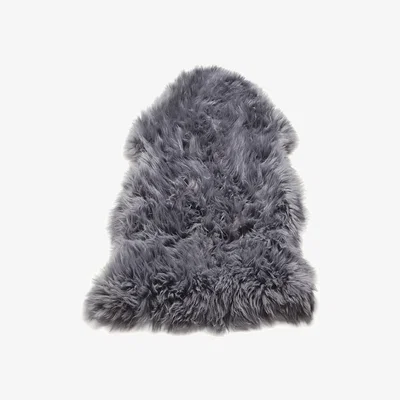Olivia's Asiatic Carpets Sheepskin Hand Finished Rug Single Grey - 60 x 90cm