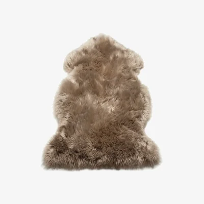 Olivia's Asiatic Carpets Sheepskin Hand Finished Rug Single Taupe - 60 x 90cm