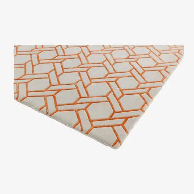 Olivia's Asiatic Carpets Nexus Hand Tufted Rug Fine Lines Silver/Orange - 200 x 290cm