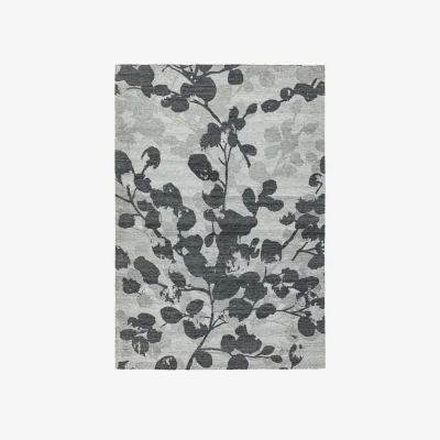 Olivia's Asiatic Carpets Shade JACQUARD Rug Leaf Grey - 200 x 290cm
