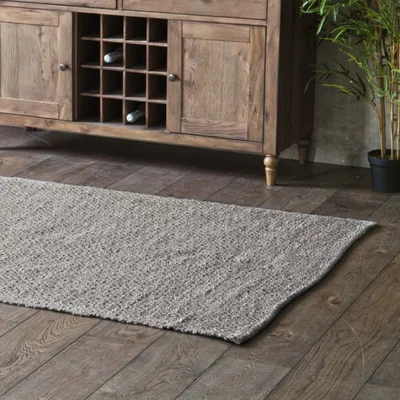 Olivia's Gallery Direct Cotton Woven Rug Chevron Taupe